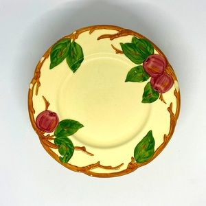 Set of 6 (Six) Franciscan Apple Hand Decorated 8” Salad Plates with chips